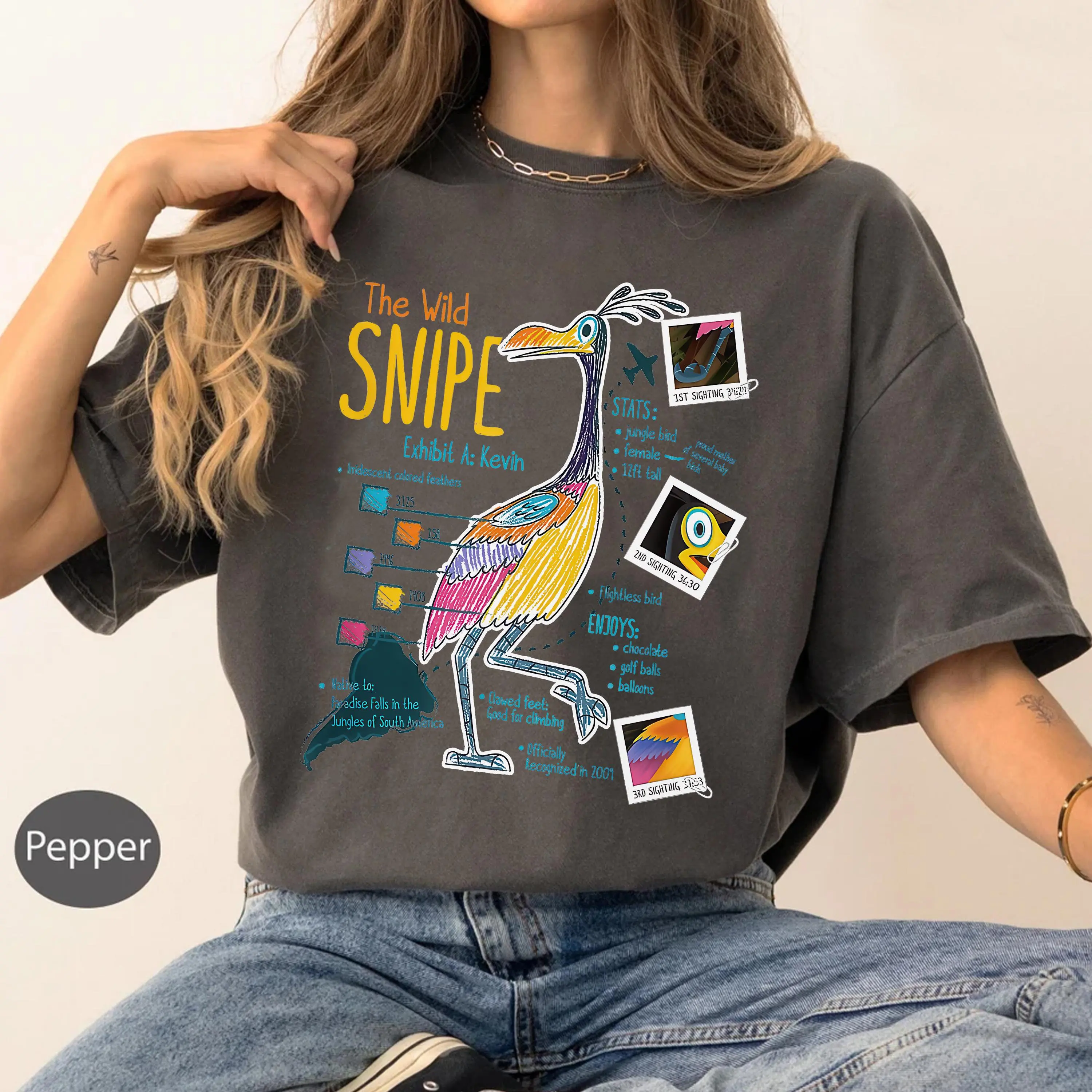 ディズニー・ピクサー「アップ」ケビンのワイルド・サンパイパーTシャツ、パラダイス・フォールズ・モンスターTシャツ、ディズニーランド・ファミリーセット、ワイルド・エクスプローラーTシャツ