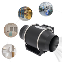 220V Exhaust Fans Household Low Noise Inline Duct Ventilation Fan Kitchen Bathroom Air Clean Ventilation Exhaust Fan 220m³/h