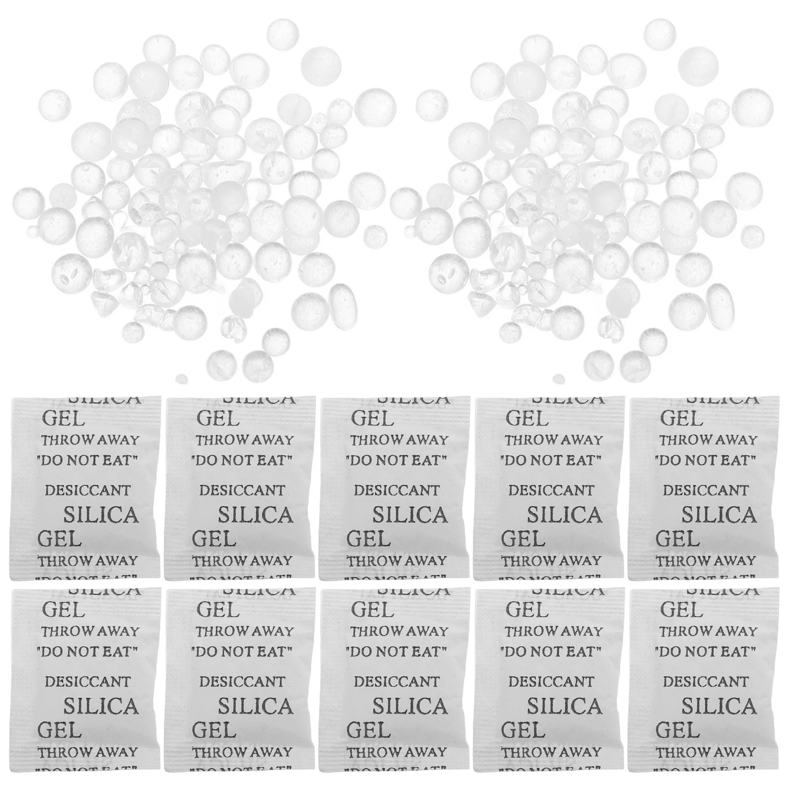 

100Pcs Reusable Silica Gel Packets Moisture Absorbers for Food Closet Jewelry Pet Accessories Bookshelf Moisture Absorber