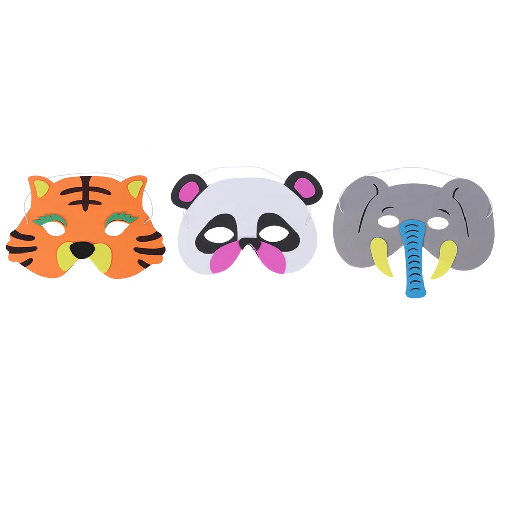 Máscara de Animal de dibujos animados para niños, mascarilla Adorable de 6 piezas, accesorio de disfraz para niños (pollito, Tigre, mono, Panda,