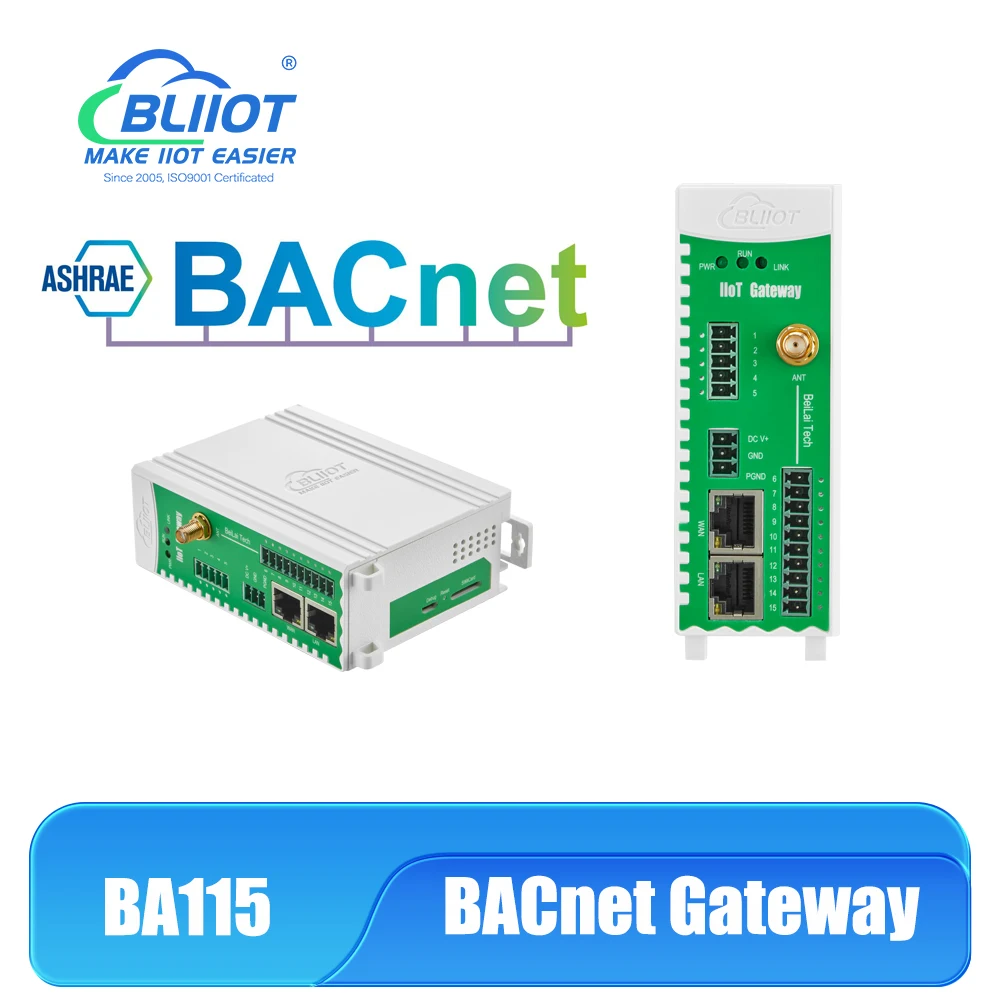 Building Automation BACnet MS/TP BACnet/IP Converter Supports RS485 and Ethernet port