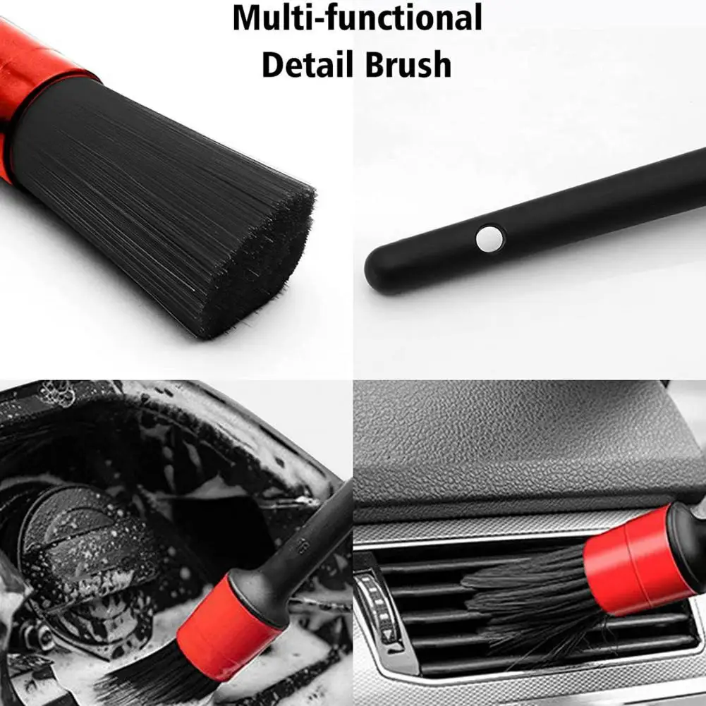 Ergonomic Handle Car Brush Car Detailing Supplies Set 4pcs Wheel Tire Brushes Kit for Stubborn Stains for Car for Stubborn