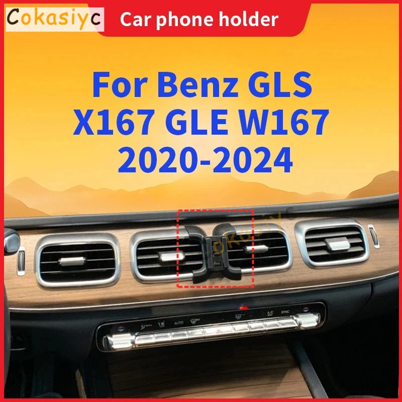 Supporto per Telefono con Ricarica Wireless per Mercedes Benz GLS X167 2020-2024 e GLE W167 2020-2024, Accessori Auto