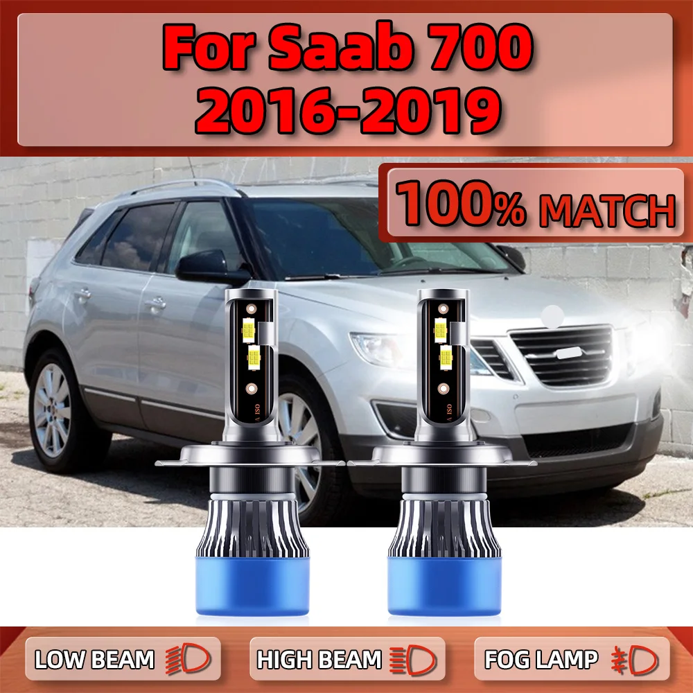 

20000LM Canbus LED Headlight 120W Car Headlamps 12V 6000K White High Low Beam Auto Lamps For Saab 700 2016 2017 2018 2019