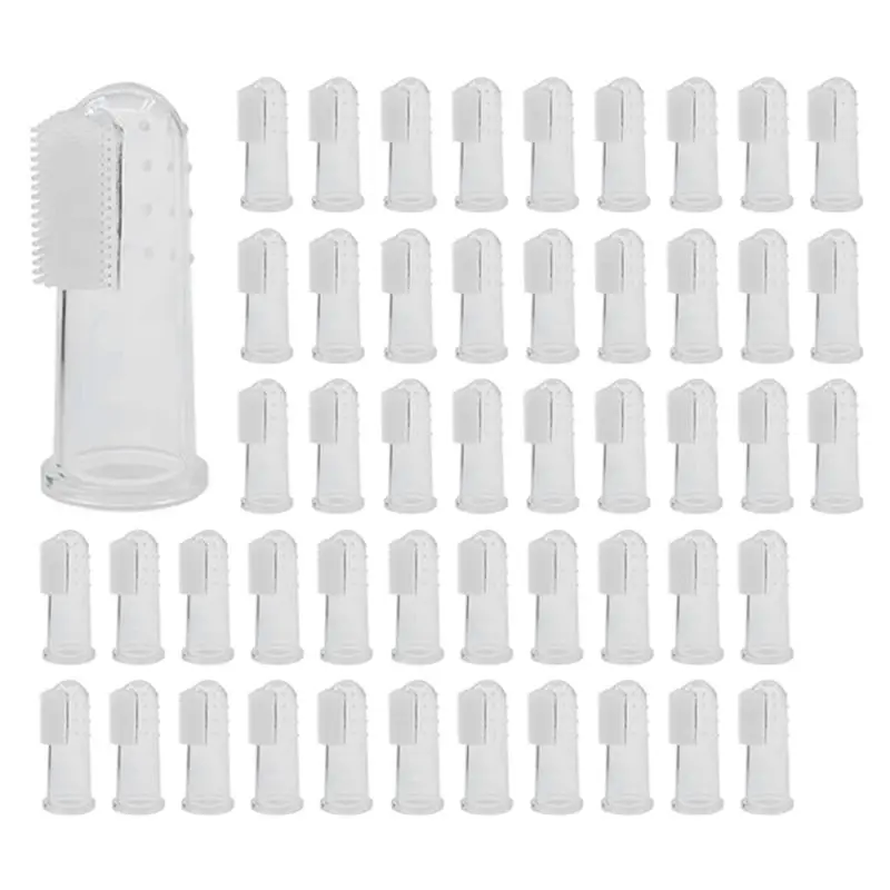 J1UL1N Silicone Soft Pet Finger Toothbrush Dog Brush Oral Cleaning Tartar Care Tools Cat Cleaning Scrubs