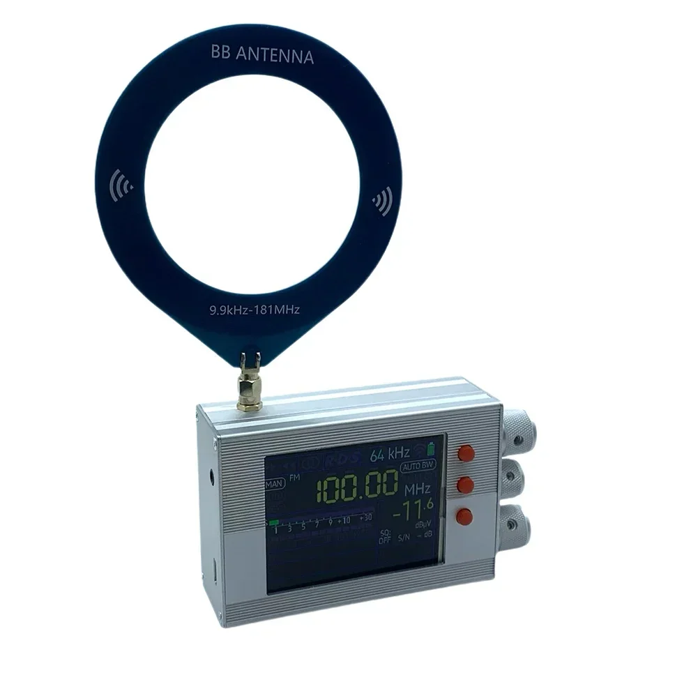 

TEF6686 Full-Band FM/AM/Short Wave HF/LW Radio Receiver Built-in Antenna Ring HF/LW Radio Receiver + Loop BB Antenna Test Tools