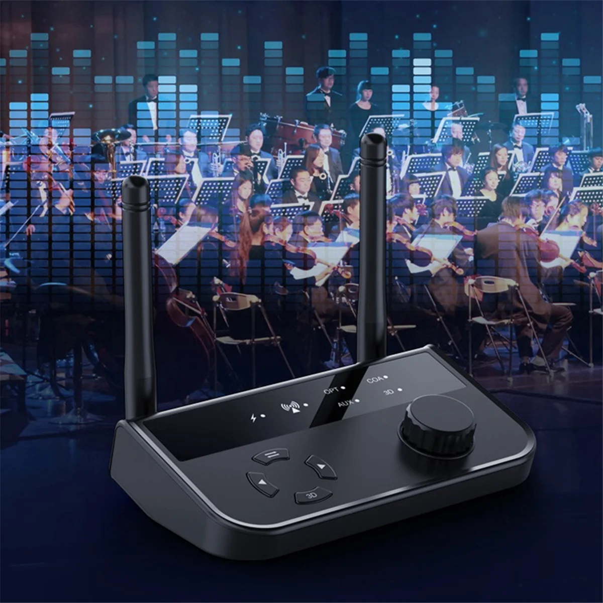 موثوق-5.3 جهاز استقبال موسيقى بلوتوث ثلاثة في واحد يدعم الألياف الضوئية المحورية/AUX إشارة رقمية جودة صوت ثلاثية الأبعاد B41-ABDQ