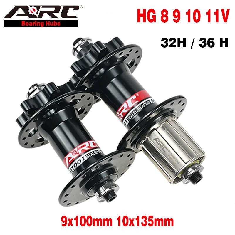 ARC MTB Hub 32h 36h 9x100 10x135 Bike Bicycle Hub 6 Disc Bolt Sealed Bearing Cube CR-MO Freehub Body With HG 8 9 10 11 Speed