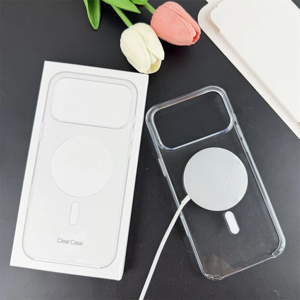 Original For Magsafe Magnetic Wireless Charging Phone Case For iPhone 18 17 ProMax 17pro 18pro 18promax Clear Shockproof Cover