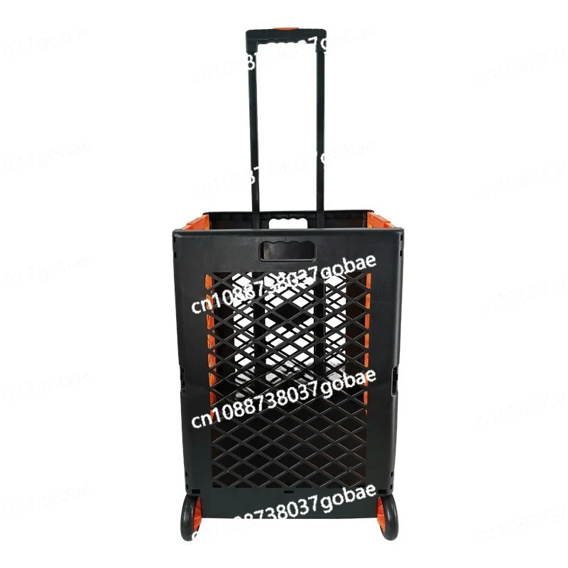 grid trolley cart folding truck portable shopping storage mobile car with wheel hub