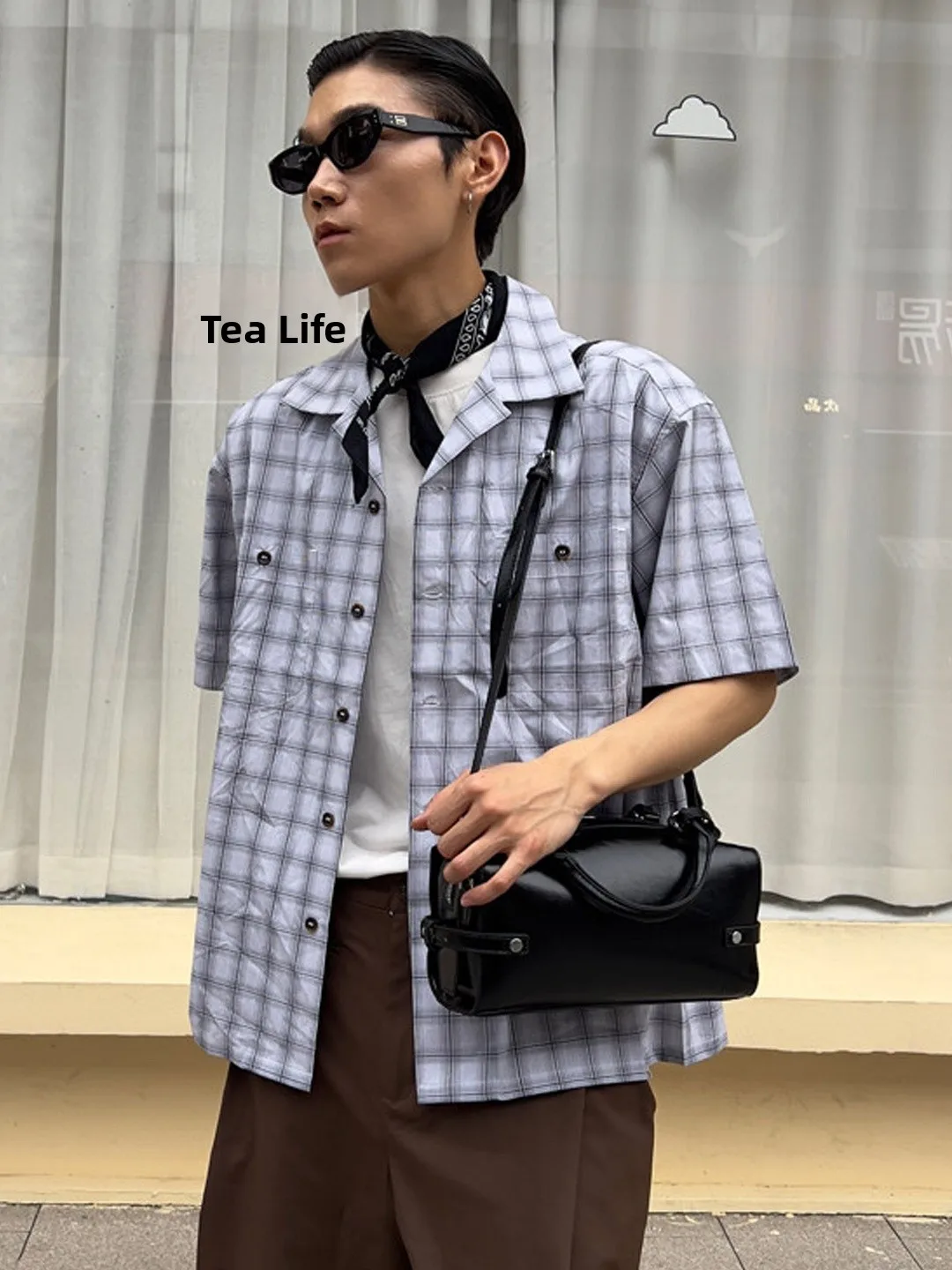 

NIN Design Unique Personality Ins Single Shoulder Slant Pillow Mobile Phone Small Bag Boston Street Trend Japanese Style Unisex