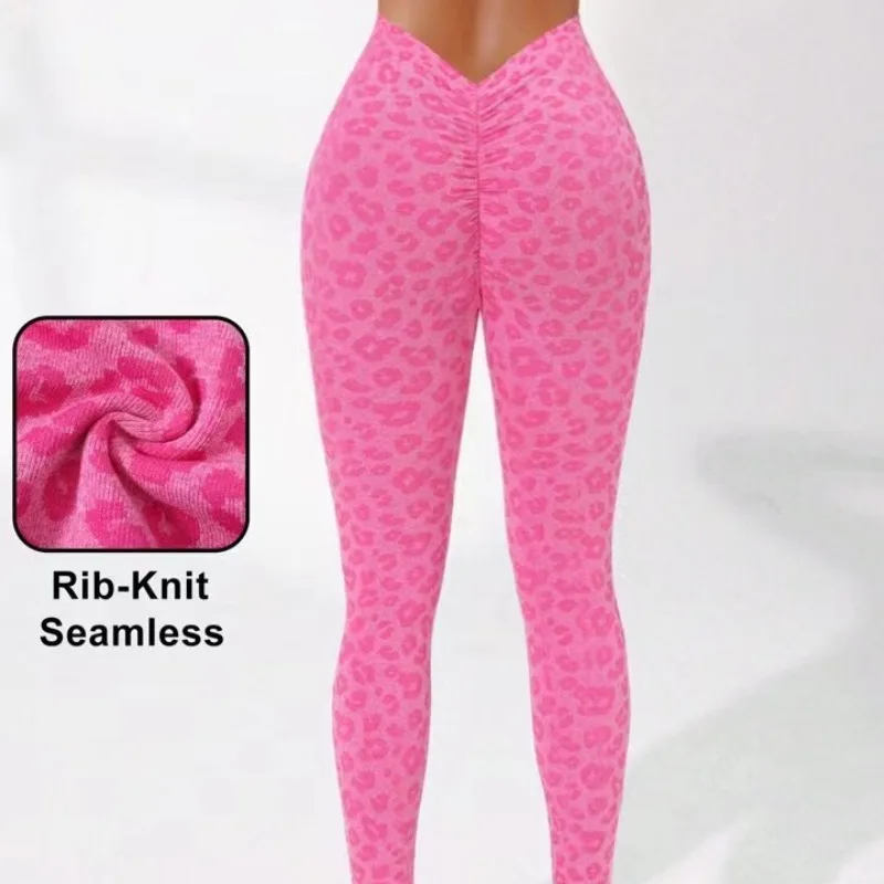 

2025 Autumn New V-waist Double Hip Lifting Seamless Yoga High Waist Hip Lifting Fitness Pants Sports Pants Women's Yoga Legging