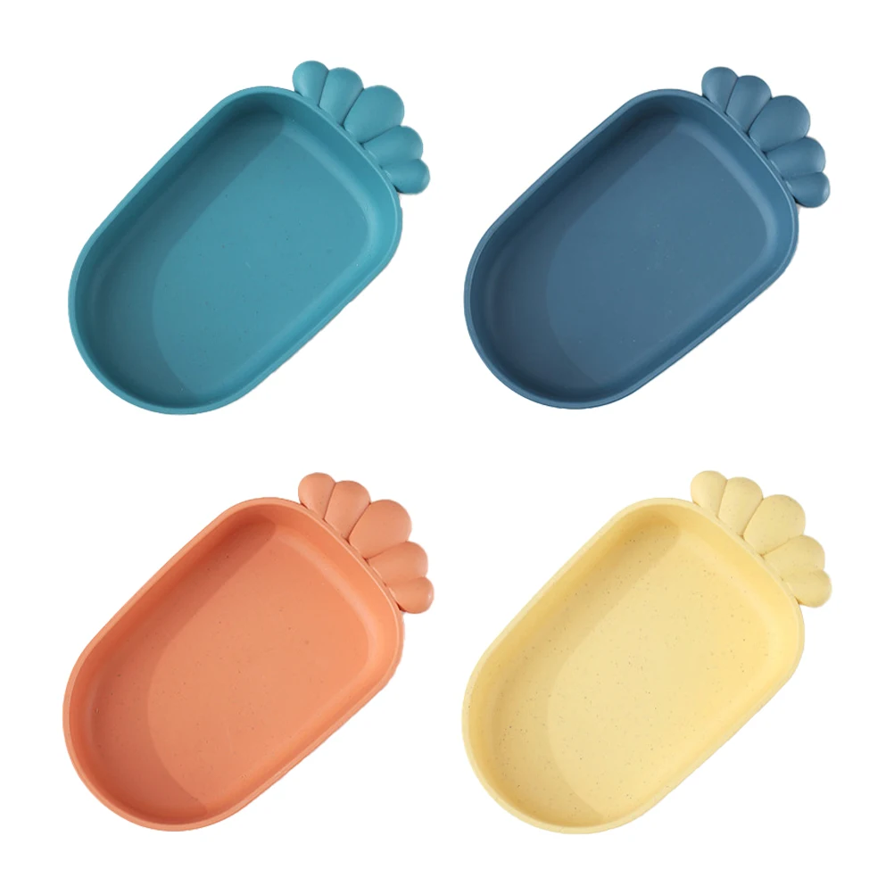 

4pcs Children Plates Baby Food Containers Round Edge No Burrs Easy Clean Kitchen Supplies Tableware Sets