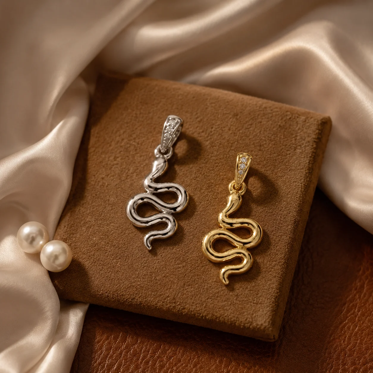 ZHENL Niedliche Y2K Ästhetik Ozean-Serie Tier-Anhänger Charms Vergoldeter Edelstahl DIY Kette Jubiläums-Geburtstags-Schmuck – Detail 29