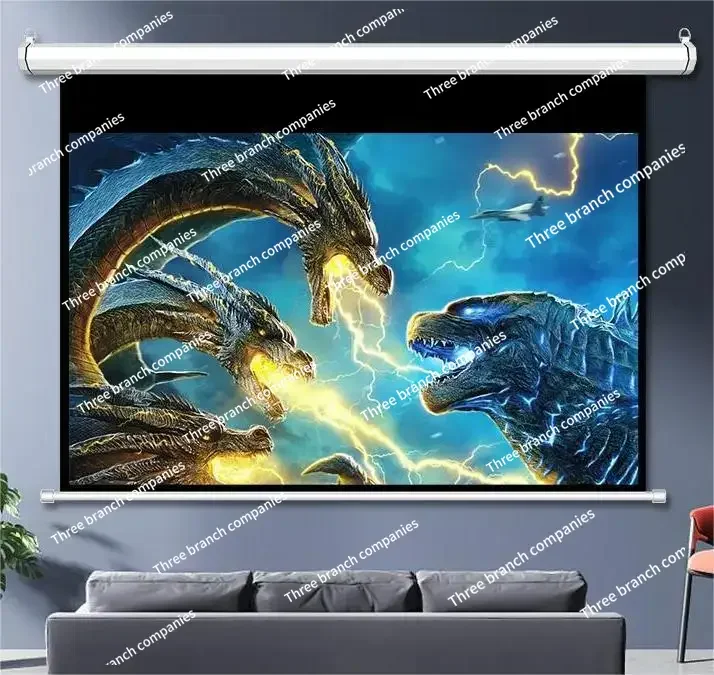 

120 Inch Movie Electronic Projector Screen With Remote Control Motorized Projection Screen