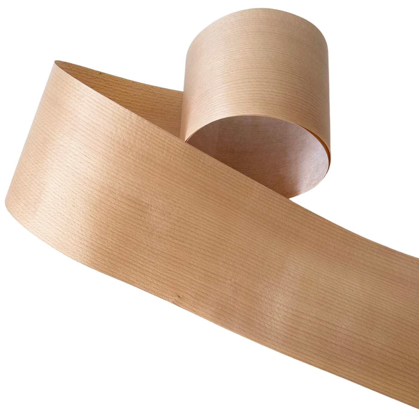 16x250cm, Fleece-backed Thin Veneer of 0.25mm Thickness, Natural Eurpean Red Beech Wood Veneer Roll for Furniture Renovation