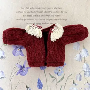 Pullover mit Spitzenkragen für Puppen, Mini -Cardigans, Puppenzubehör, handgefertigte Tops, Freizeitkleid, Kleidung, OB11, 1:12 10 Hauptverkäufe Troks Puppe - №7