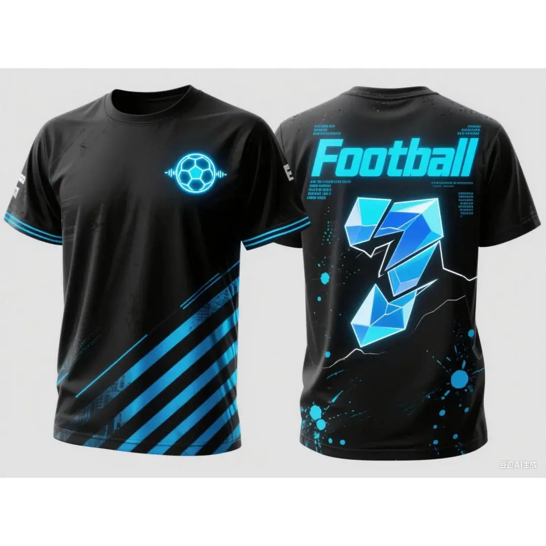 قميص كرة القدم للرجال الصيف الرياضة في الهواء الطلق التجفيف السريع اللياقة البدنية التدريب جولة الرقبة تي شيرت ثلاثية الأبعاد الطباعة أعلى تنفس قصيرة sle #4