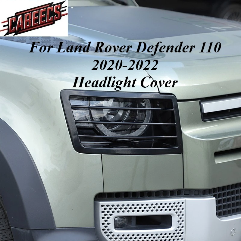 

Для Land Rover Defender 110 2020-2022 автомобильная крышка фары из нержавеющей стали, защитная сетка, накладка на решетку, аксессуары для ламп головного света