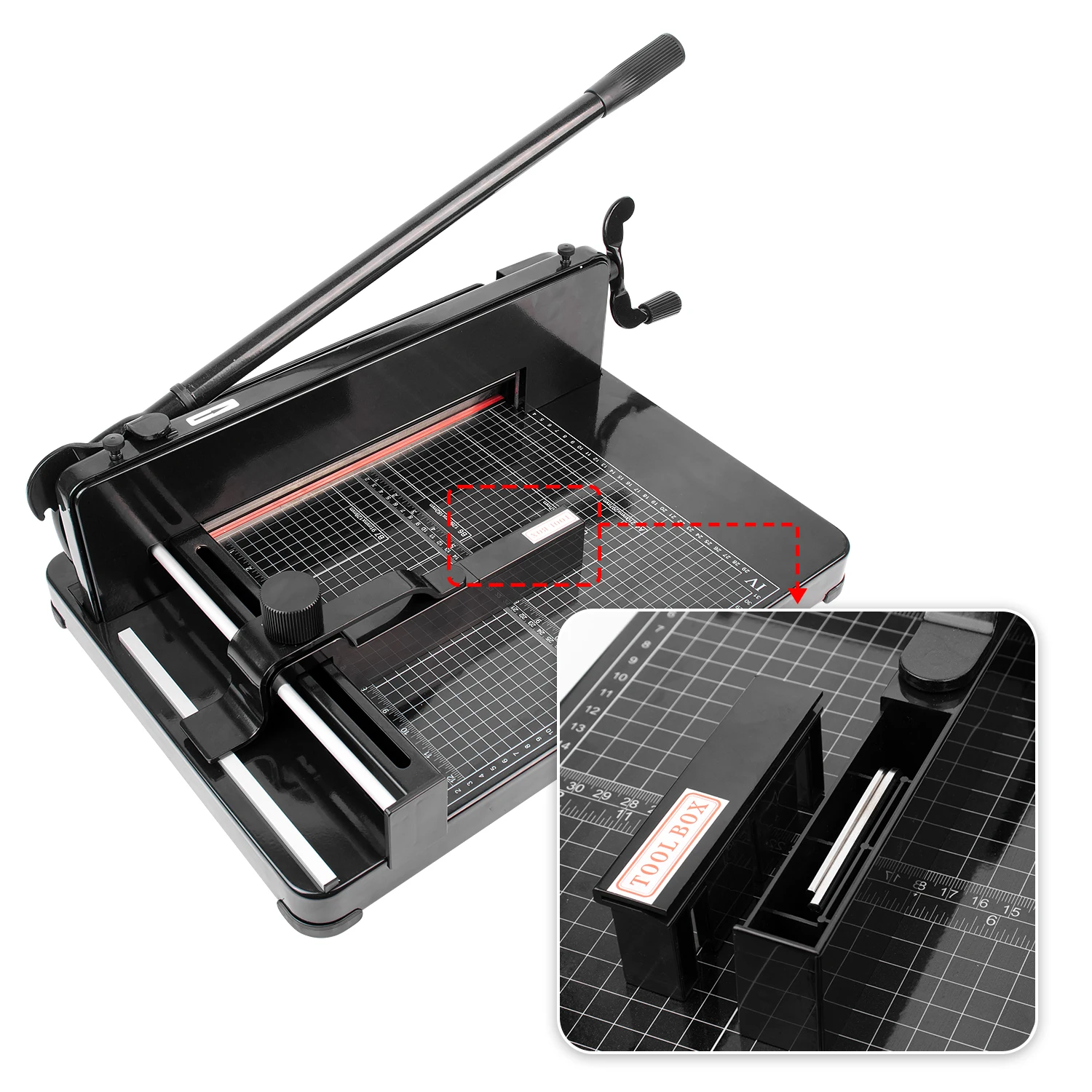 

2025 hot sale 858 A4 Heavy Paper Cutter Manual Guillotine Paper Cutter A4 Photo Graph Paper Trimmer hine