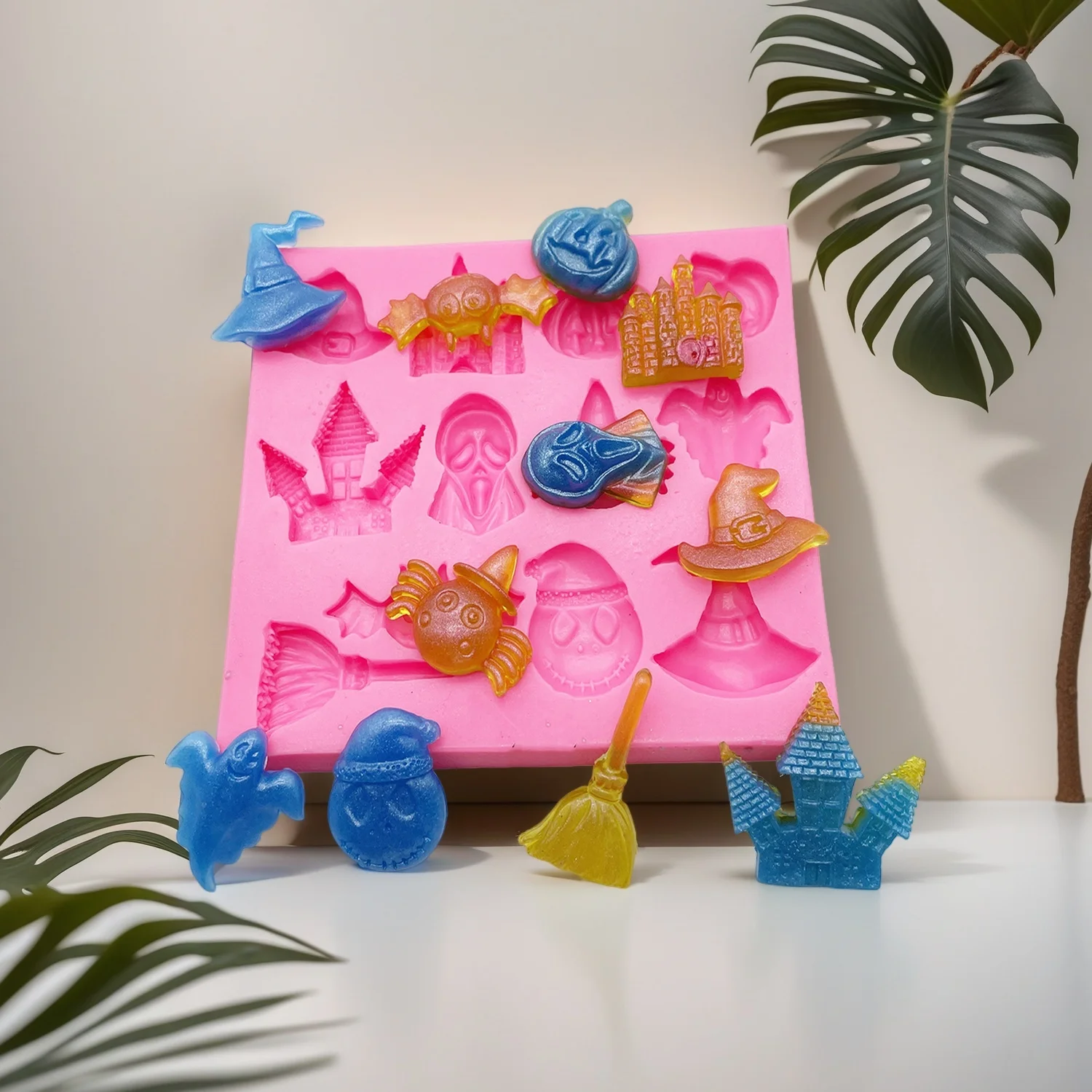Platinum grade odorless Silicone Molds Halloween and Christmas Skull Coffins and Skeletons Fondant Mould Chocolate Mould Gypsum