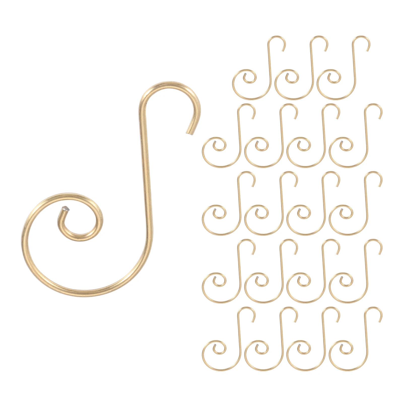 20Pcs Christmas Tree Hooks Hanging Pendants Christmas Decoration S-Shaped Metal Hook Home Party New Year Ornaments Hanger Hooks