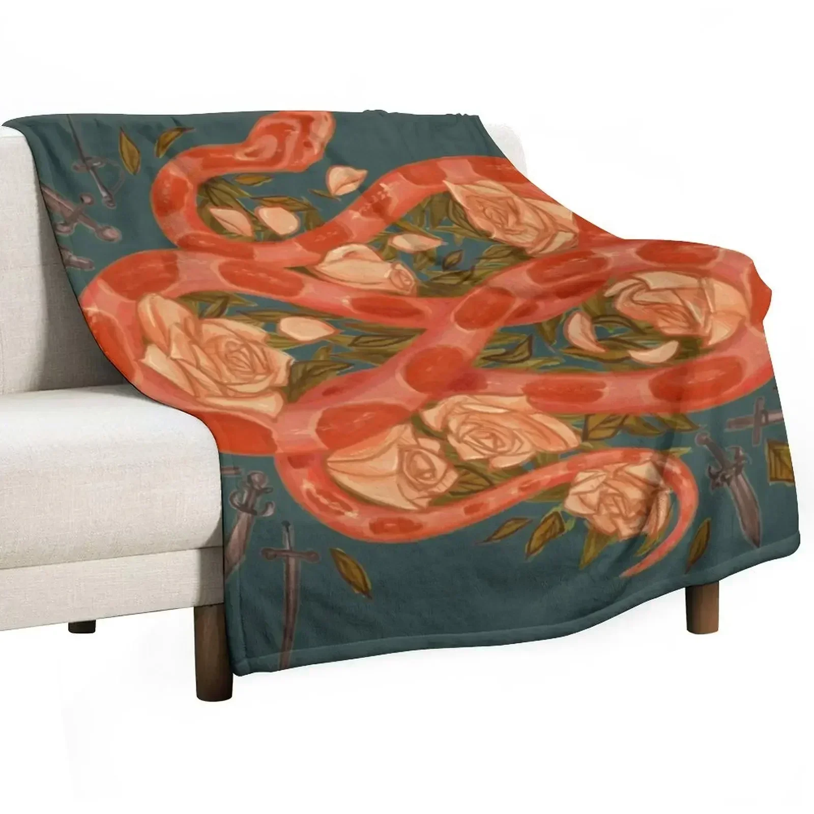 

Corn Snake Sweetie Throw Blanket Outdoor Soft Blanket for Picnic Beach Camping