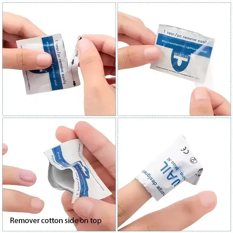 100pcs Disposable Nail Degreaser Wipes Gel Nail Polish Remover Professional Manicure Nail Art Cleaning Tools