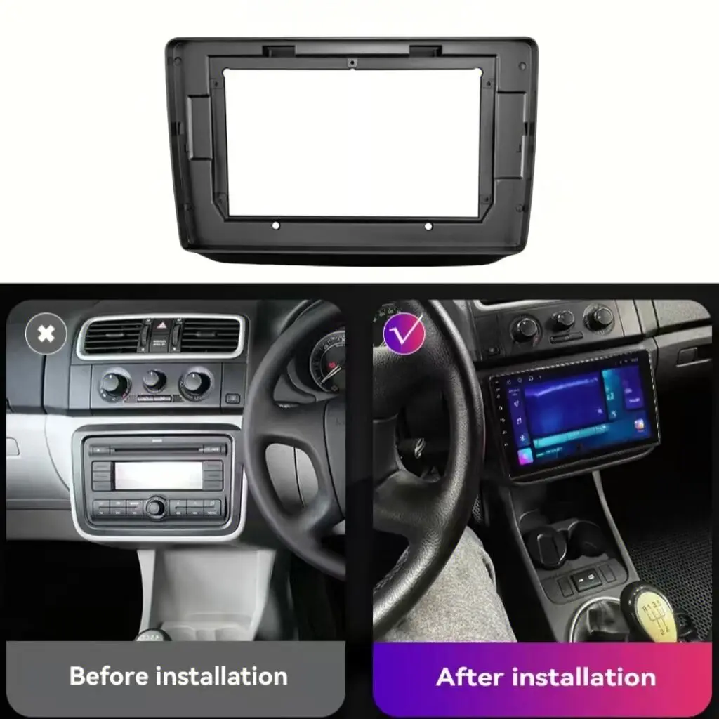 

Car Audio Fascia Frame Adapter For Skoda Fabia 2007-2014 10inch Big Screen 2DIN Stereo Dash Fitting Panel Frame Kit
