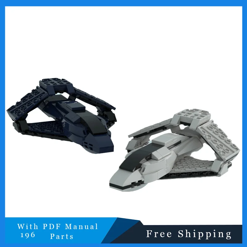 

196 деталей, космическая наука, крутой космический корабль, строительные блоки, кирпичи, модель для детей, креативная сборка, демонстрационная игрушка, праздничные подарки