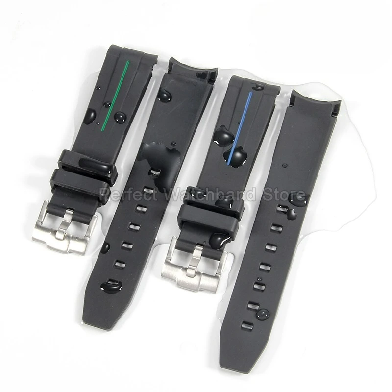 Para Rolex Snoopy marca compartida Luna y Mercury 20mm correa de reloj hebilla de aguja curva Material de silicona ligero para correa Casual