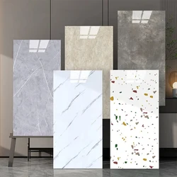 10Pcs Waterproof Marble Tiles Sticker PVC Self Adhesive Vinyl Wall Stickers Bathroom Kitchen Cupboard Backsplash Decor Decals