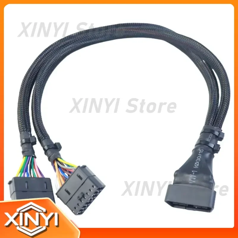 Premium OBDII OBD2 Harness Kit for Car Diagnostic Tool OBD Splitter Extension Cable with PVC Insulation for OBD2 Scanner