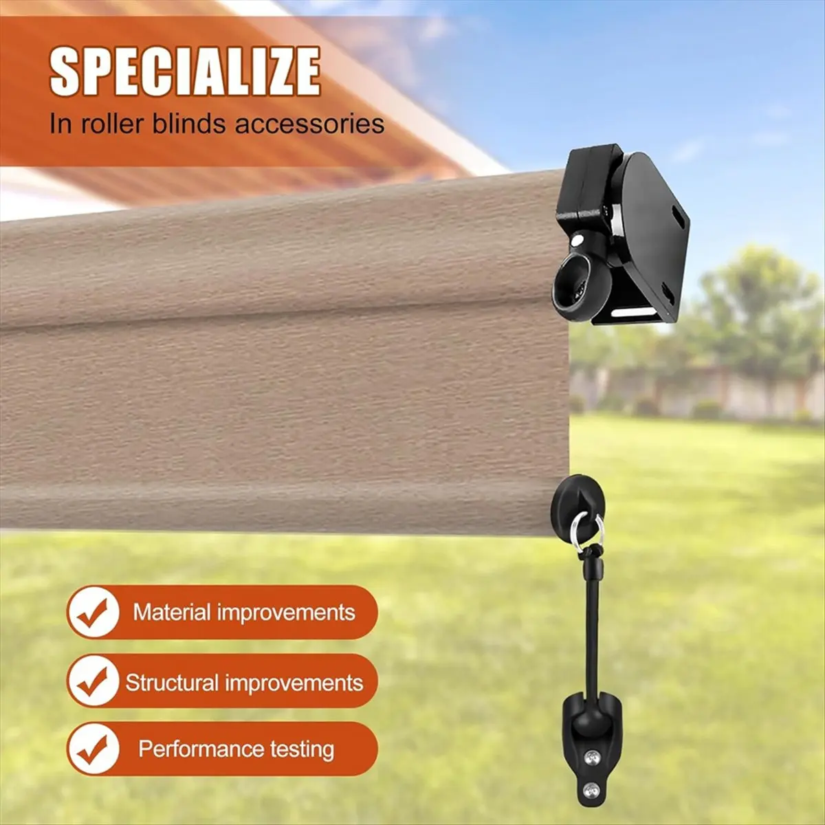 

Запасные части для солнцезащитного козырька, комплект беспроводного кривошипа, монтажный кронштейн для рулонных штор, для наружного роликового козырька