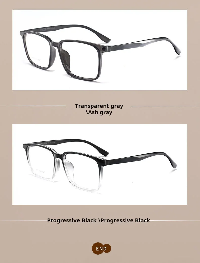 YIMARUILI Neue ultraleichte, bequeme, große Herrenbrille, 155 mm, flexibler TR90-Modetrend, quadratischer Brillenrahmen Y9773C – Detail 9