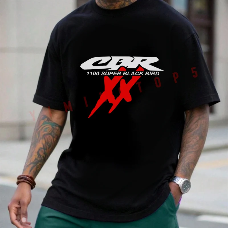 

Motorcycles Cbr 1100 Super Blackbird Xx T S Men's T-shirt Moto Summer Cotton Short Sleeved Casual O-Neck Unisex Tops