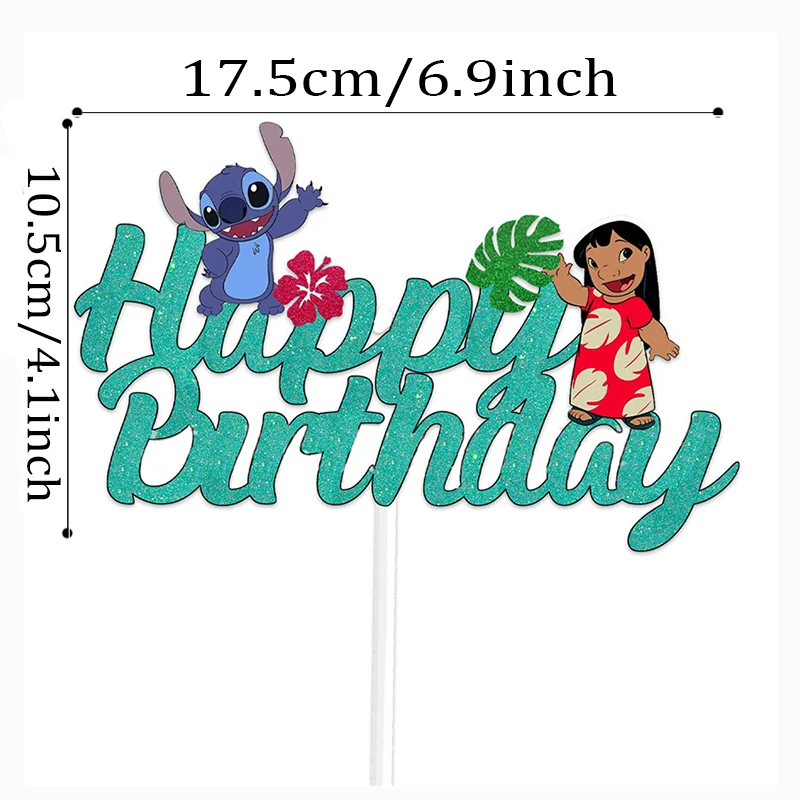 ديزني غرزة موضوع كعكة الزينة أنماط متعددة كعكة توبر أطفال بنات حفلة عيد ميلاد لوازم استحمام الطفل هدية كب كيك ﻿