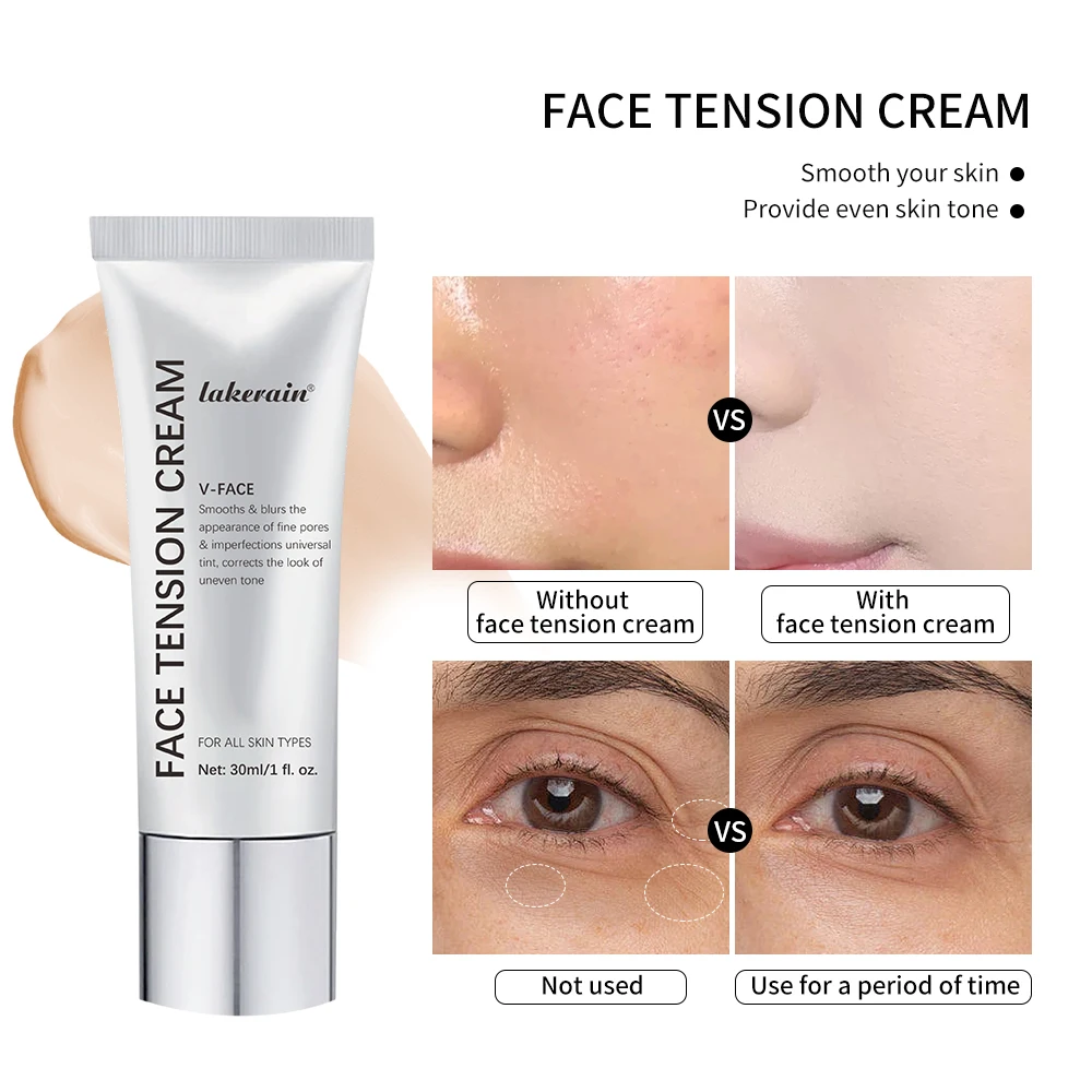 30ML Liquid Foundation Instant face Tightener Primer No Filter Base Cream Oil Control Even Skin Tone Cover Blemishes Face Makeup