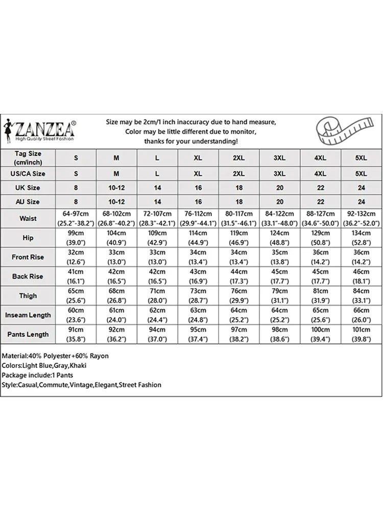 ZANZEA-pantalones largos a la moda para mujer, pantalones cónicos con bolsillos, pantalones con cintura elástica, informales, lisos, elegantes, Capris sueltos, otoño 2025