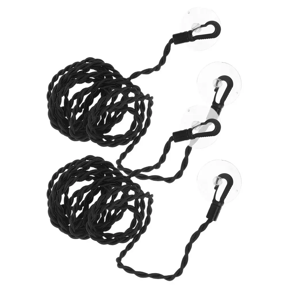 2 Pcs Hanging Hook Clothes Line for Camping Stretchy Retractable Elastic Clothesline
