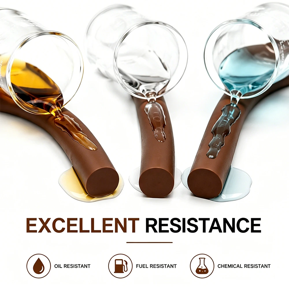 5/10/20M OD1.5-8mm Solid Round Strip Seal Rope Brown FKM Vitons Strips Heat & Oil Resistant Fuel Pipe DIY Sealing Gasket