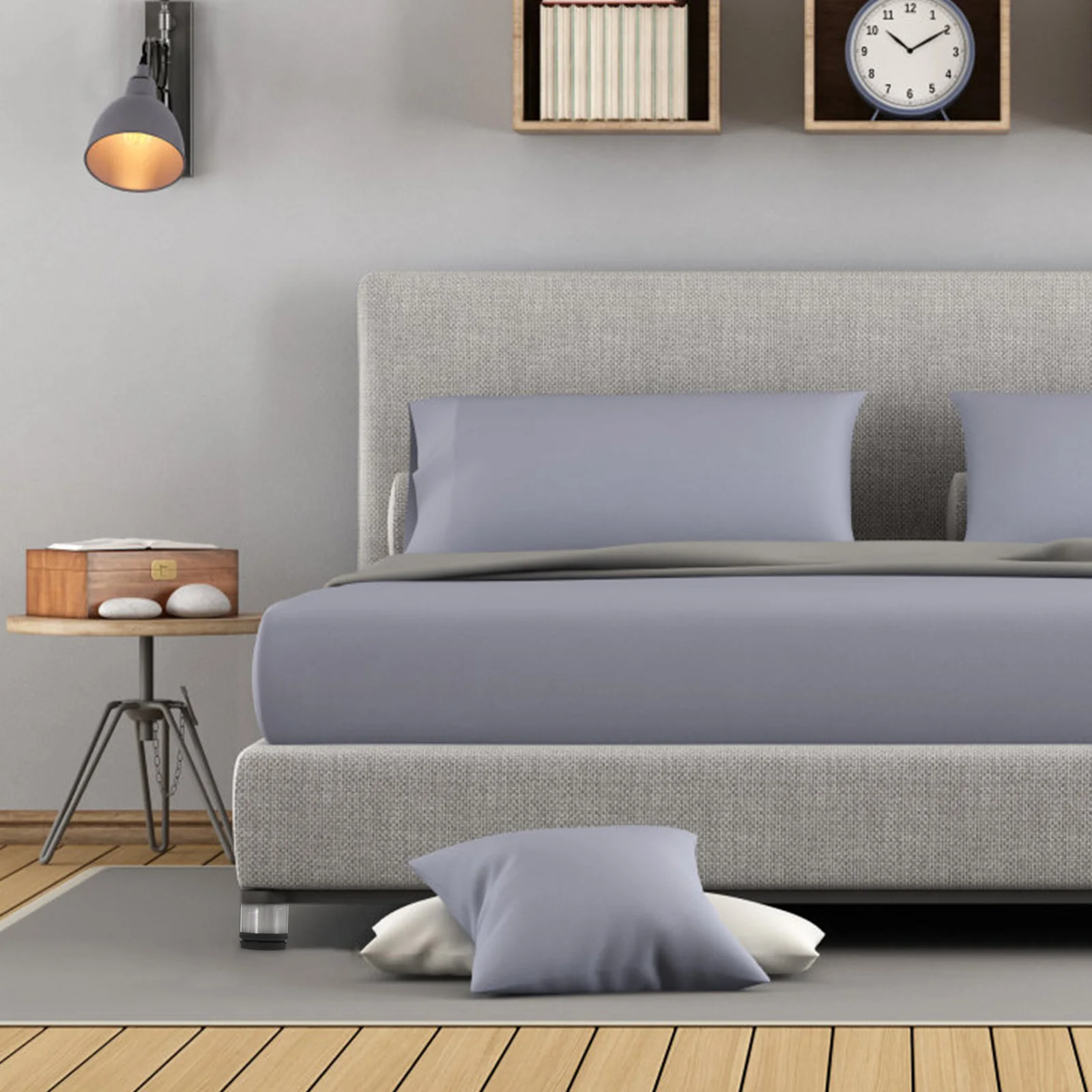 4 قطعة أرجل قطع الأثاث المستديرة القابلة للتعديل تدعم أقدام الفولاذ المقاوم للصدأ لرفوف خزائن ذاتية الصنع الثقيلة 60x50 مللي متر حجم 197x236x197 #5