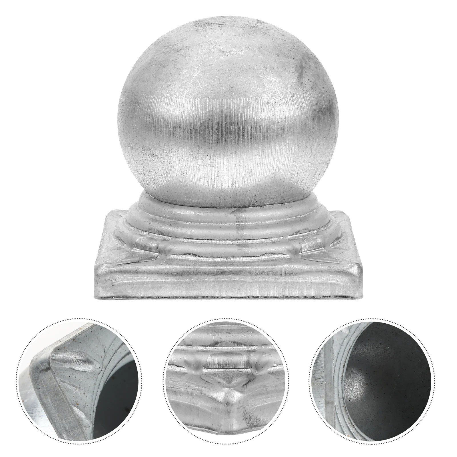 

4pcs Fence Post Caps Metal Fence Caps Ball Shaped Post Caps Fence Protector