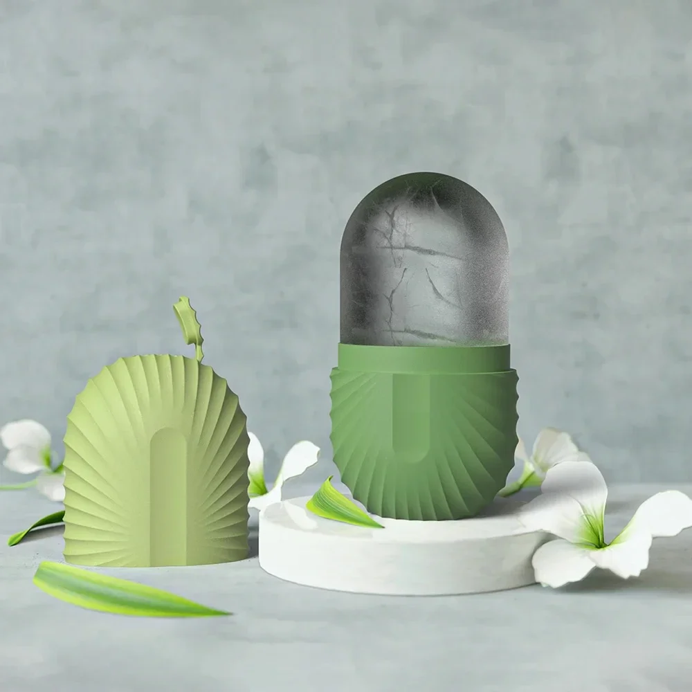 ซิลิโคน ICE Facial Roller Beauty Lifting Face Massager Contouring Eye Roller Facial Treatment ลดสิว Skin Care TOOL