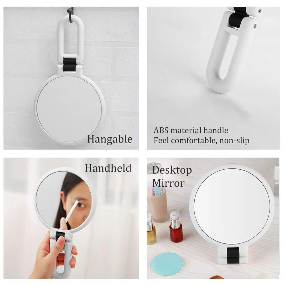 10/15X Magnifying Makeup Mirror Double Sided Makeup Vanity Mirror Travel Folding Handheld Mirror 1/10x 15X Magnifying Makeup Too