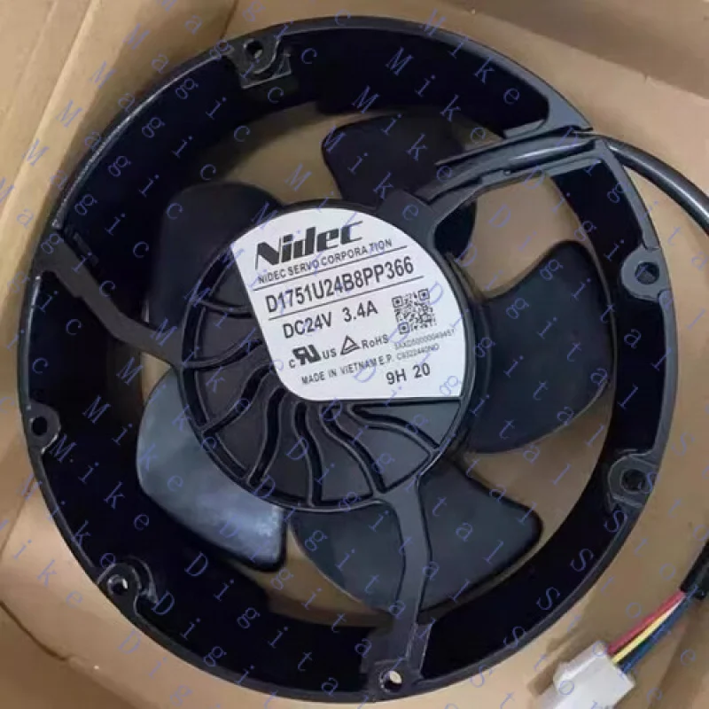 UU  FOR NIDEC D1751U24B8PP366 DC24V 3.4A 4-Wire Inverter Cooling Fan