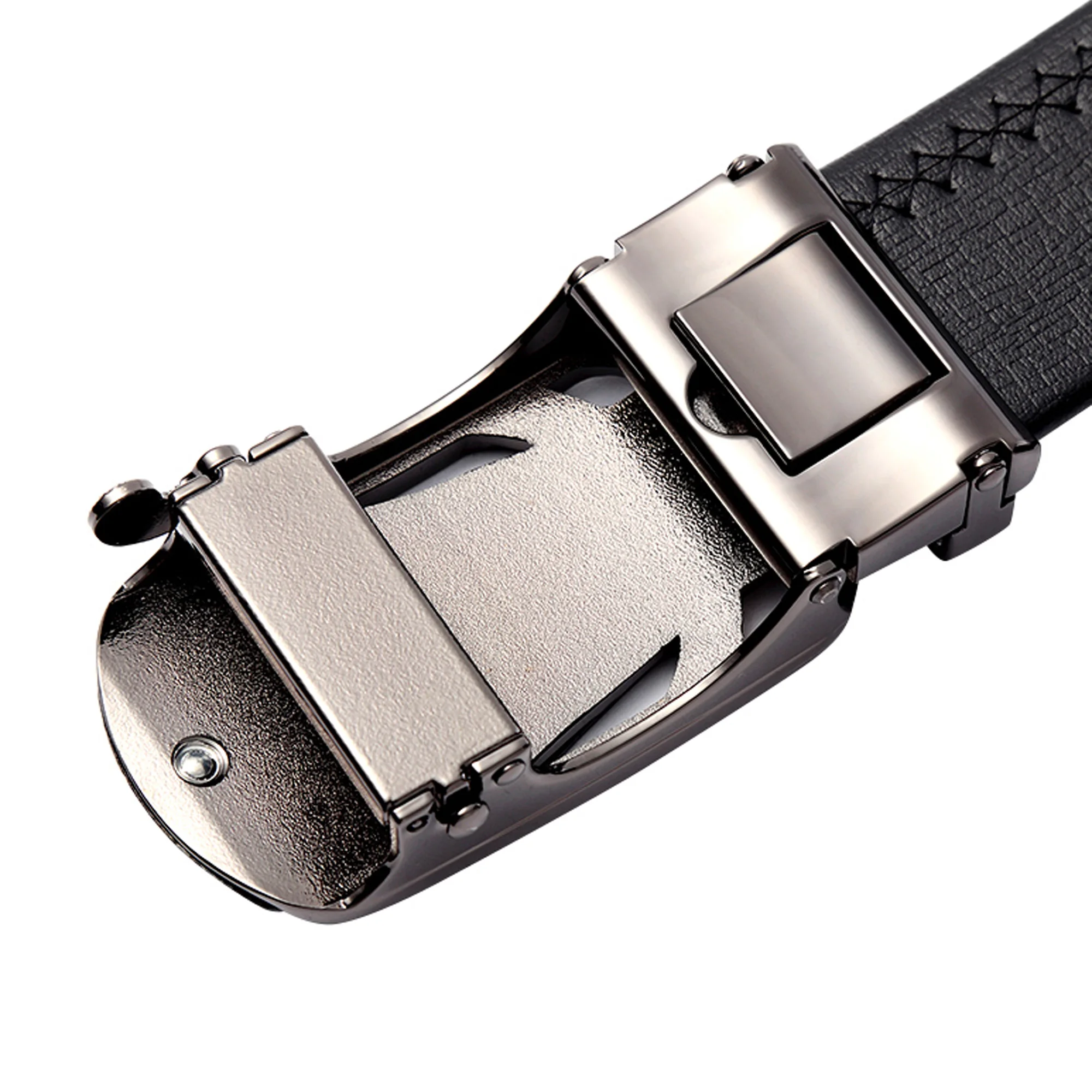 Ceinture automatique en cuir véritable pour hommes, sangle d'affaires décontractée, marque de luxe, environnement de haute qualité, mode, 2024