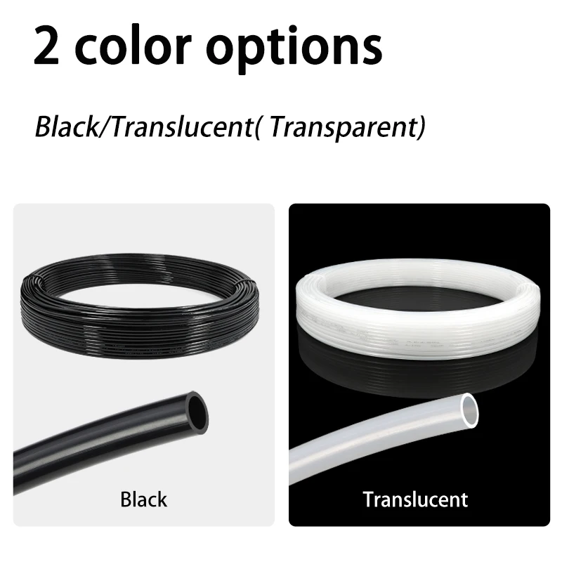 PA6 Nylon Pneumatic Hose 4-16mm Black Translucent Air Tubing Compressor High Pressure Air Line for Pneumatic Component Fitting view 6