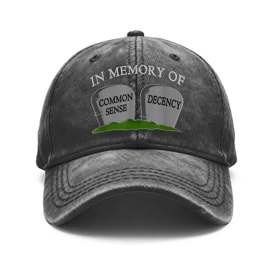 1 Vintage Washed Unisex Baseball Cap with Nostalgic Common Sense and Moral Values Graphics, Adjustable, Suitable for Outdoor Activities and Casual Wear, Gift for Men and Women, Spring, Summer, Autumn, Winter