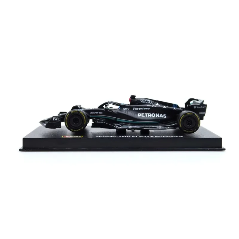 F1-1:43 Diecast Alloy Car Model para meninos, coleção de brinquedos, Mercedes, Ternary, 2023, W14, meninos